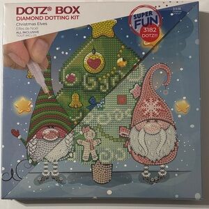Dots Christmas Elves Diamond Dotting Kit - Red, Green, White